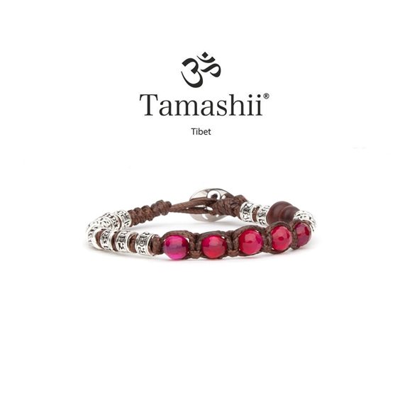 Bracciale Tamashii 5 Tibetani in Argento Agata BHS924-S4-34 - BHS924-S4-34